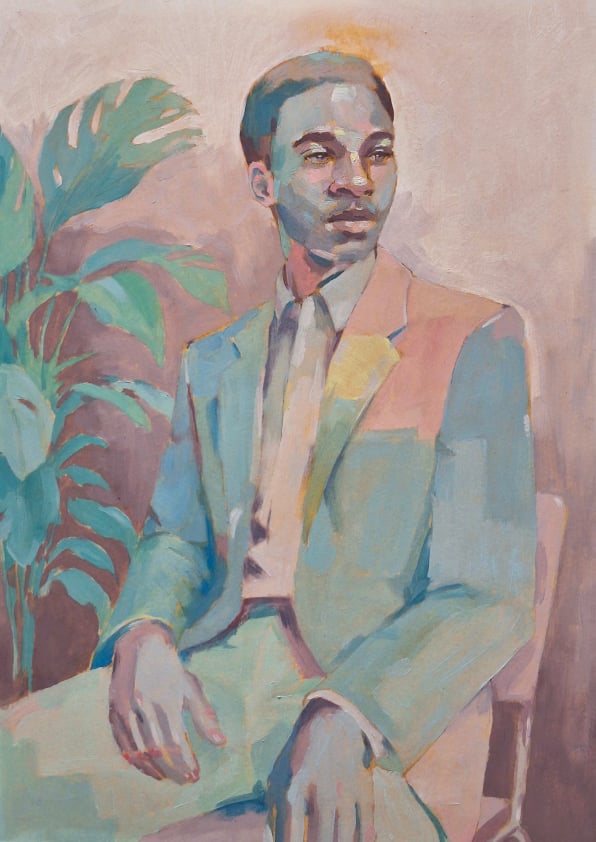 portrait oil painting colour pastel